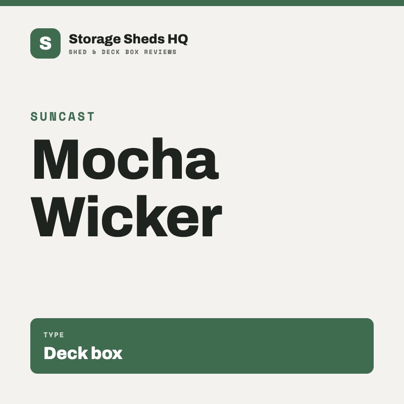 Suncast Mocha Wicker, deck box